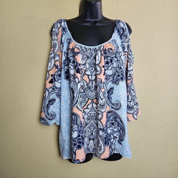 Gibson Latimer Cold Shoulder Top - Picture 1 of 7